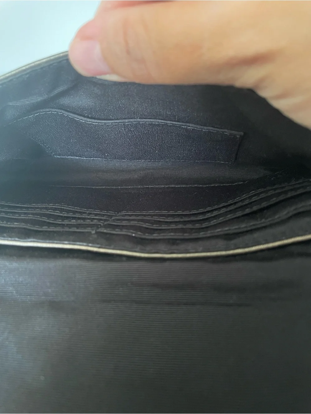 Coach Ashley Metallic Bronze Leather Large Flap Wristlet/Clutch